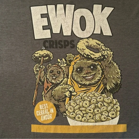 Ewok Crisps Star Wars Shirt | Men’s XL | Gray - Picture 2 of 5